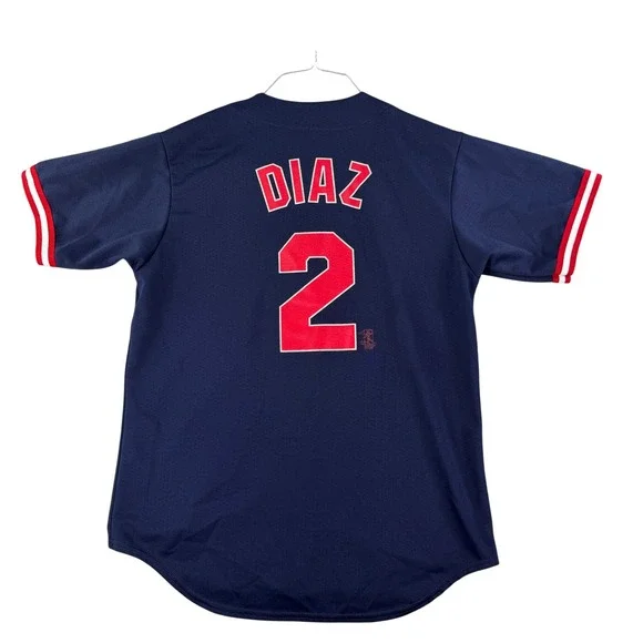 Vintage Majestic MLB Cleveland Indians Jersey Men's L Navy Red #2